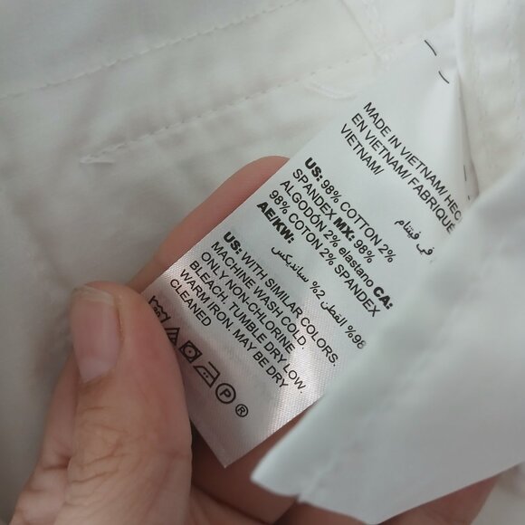 Chico's Women's Size 10 1.5 Cotton Wide Leg Cropped Pants White NWT $79.50 Zip - Picture 9 of 16